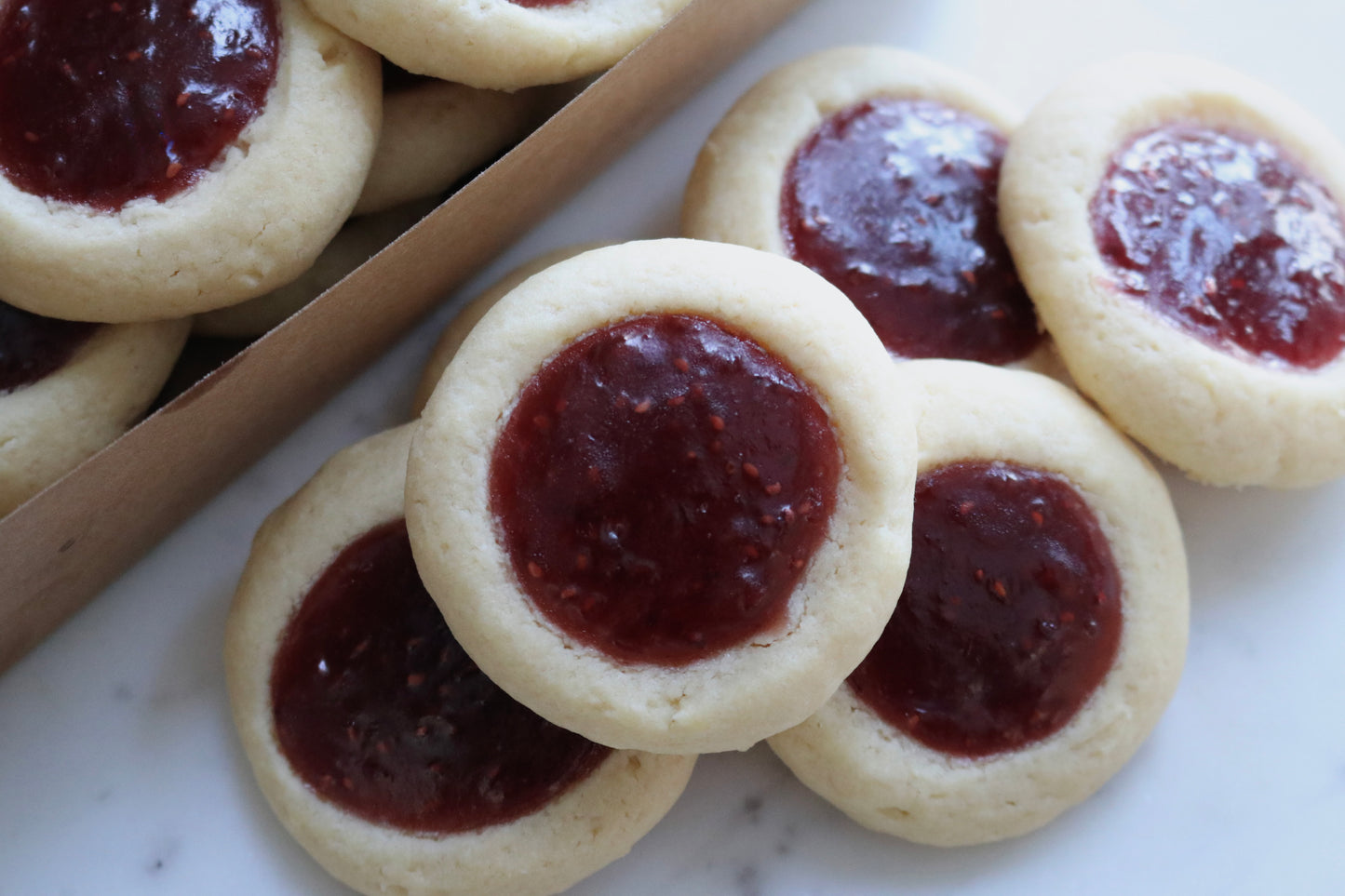 Rose Raspberry Thumbprint Cookie